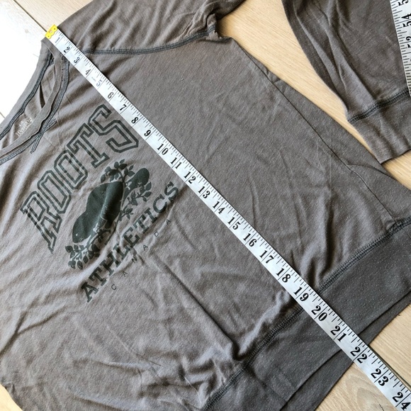 Roots Athletics Long Sleeve Shirt in Gray Women’s Size L - Picture 3 of 11